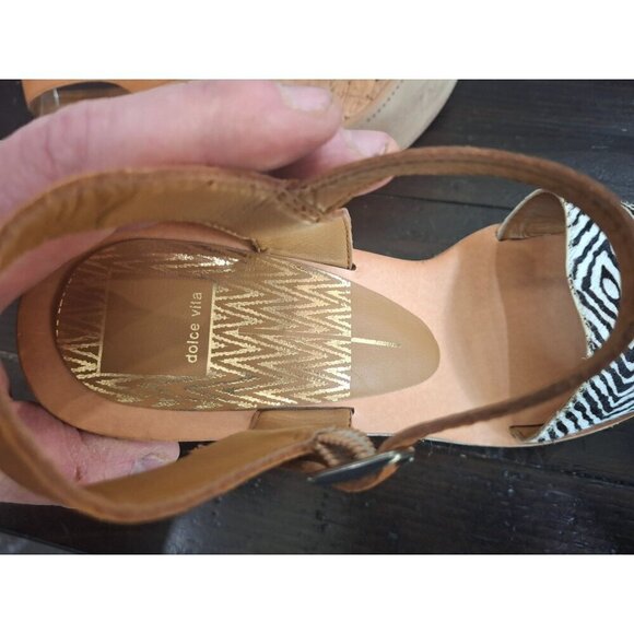 EUC Dolce Vita Animal Print Randi Cork Platform Sandal/Pre-owned, Sz. 10 - Picture 8 of 9
